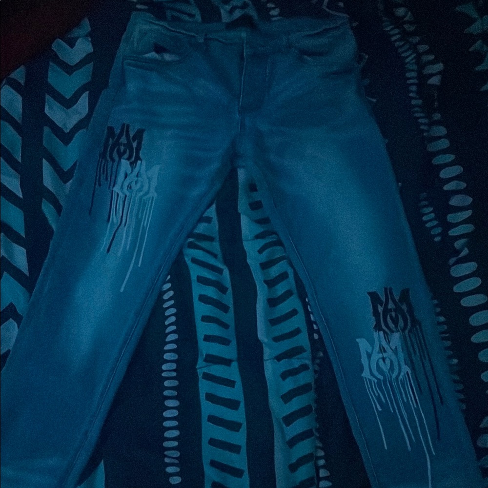 Graphic Blue Jeans